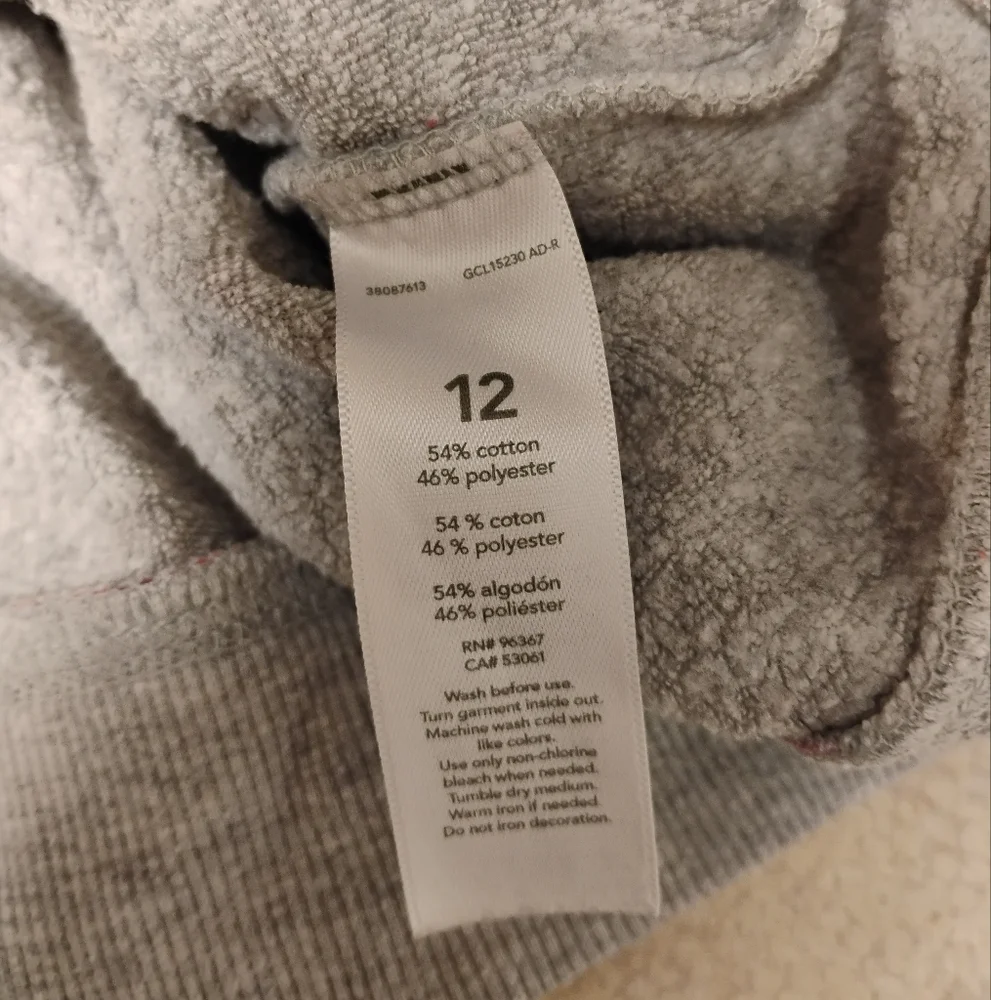 Oshkosh B'gosh Girls Floral Zip-Up Hoodie Size 12